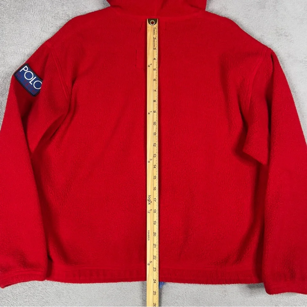 Vtg 90s Polo Ralph Lauren Country Medium Hi-Tech Sportsman Polartec Zip‎ Fleece